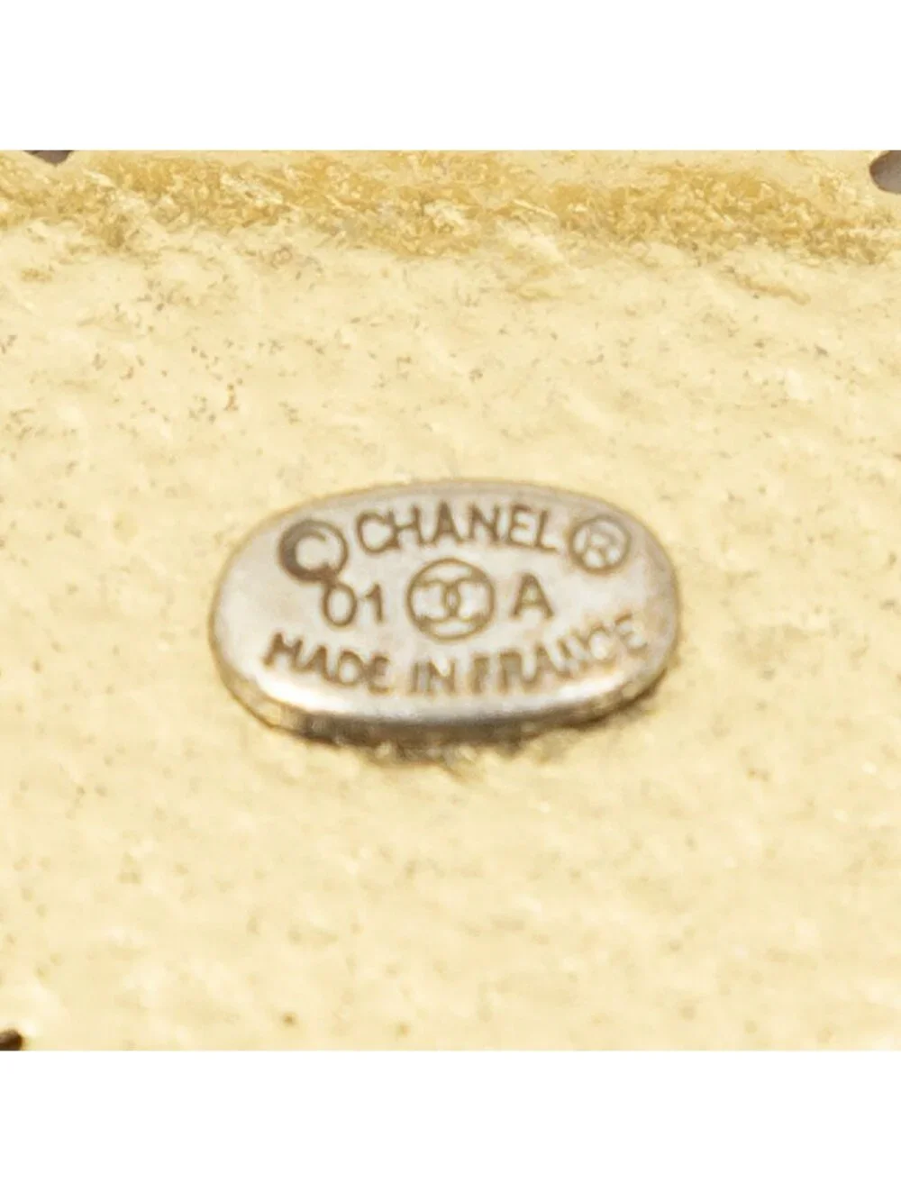 Chanel CC Snowflake Brooch Ivory Gold Plated